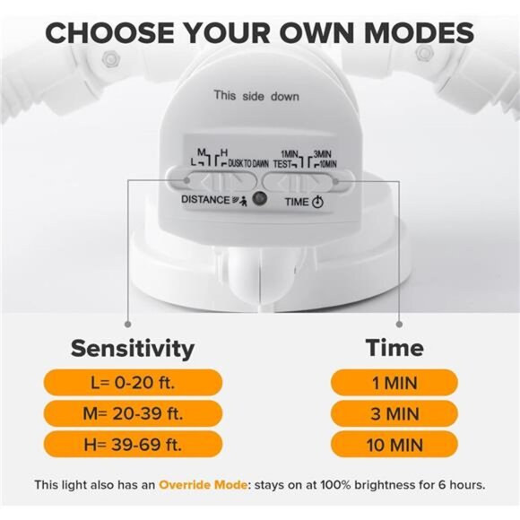 72W 6300LM LED Security Lights Motion Sensor Light Outdoor, 5000K Daylight, IP65 - Picture 4 of 7